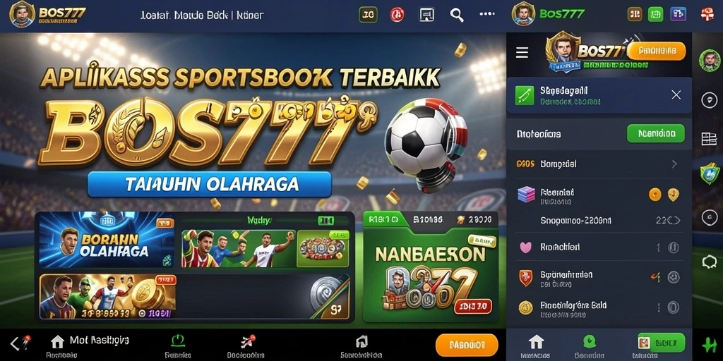 Tampilan screenshot utama BOS777 menampilkan antarmuka taruhan olahraga yang jelas.