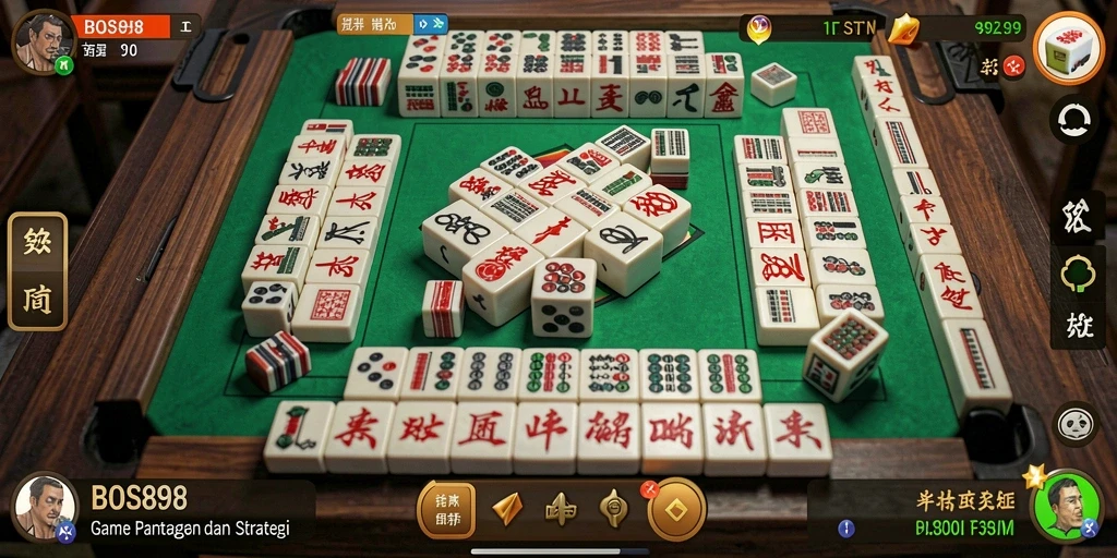 Screenshot gameplay BOS898 menampilkan aksi Mahjong seru dan menantang.