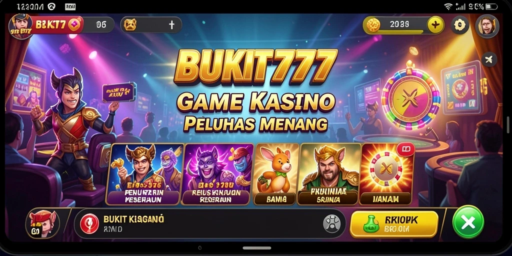 Screenshot gameplay BUKIT777 menampilkan suasana kasino yang mendebarkan.
