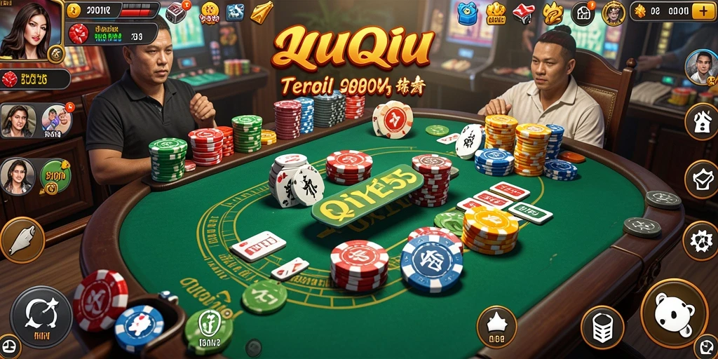 Gameplay seru QiuQiu di HOYE55 dengan antarmuka menarik.