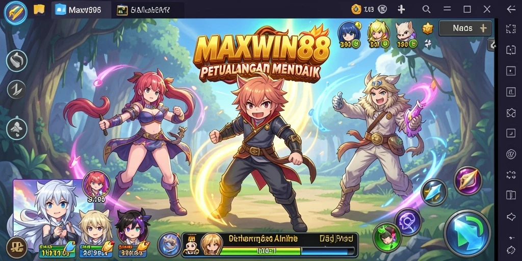 Screenshot MAXWIN88 menampilkan aksi seru dalam permainan Anime.