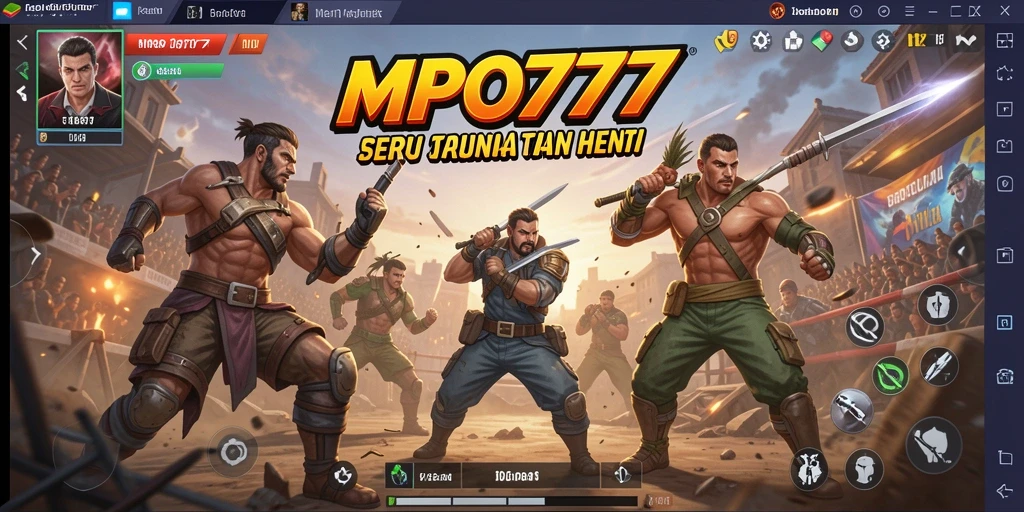 Tangkapan layar MPO777 menunjukkan pertarungan intens dalam arena Battle Royale.