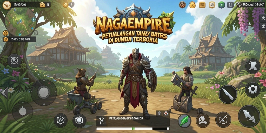 Tangkapan layar menampilkan gameplay NAGAEMPIRE yang memukau.