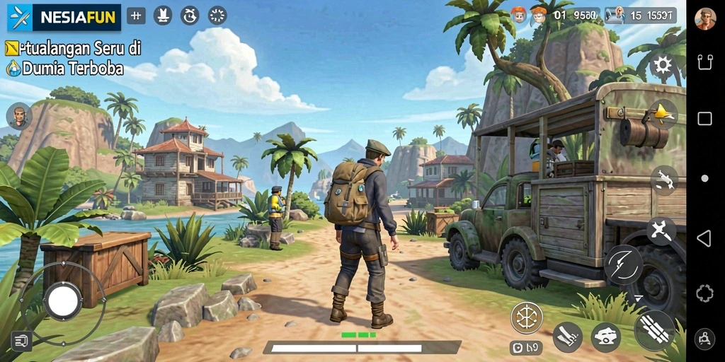 Gameplay seru NESIAFUN di dunia terbuka.