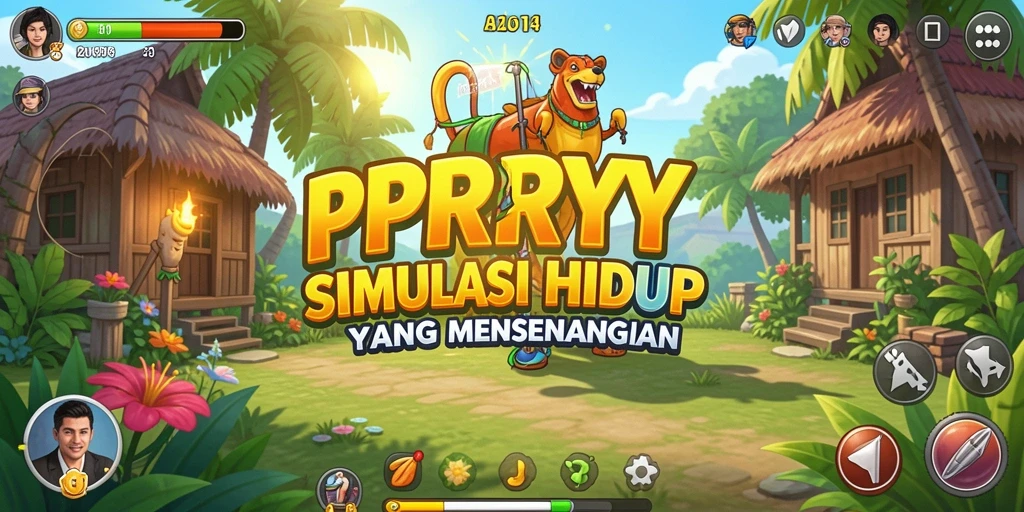 Tampilan gameplay PPRRYY dengan aktivitas simulasi yang seru.