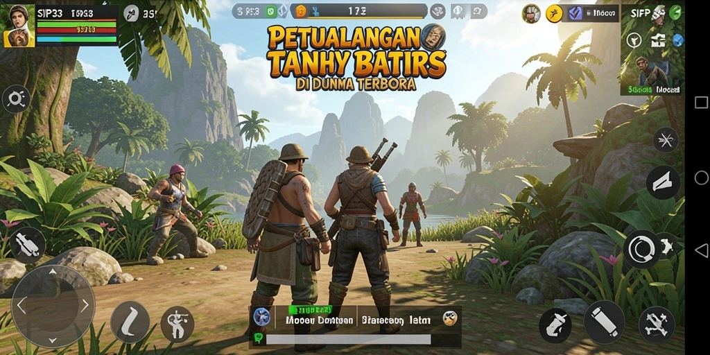 Screenshot gameplay SIP33 menampilkan dunia terbuka yang luas dan menakjubkan.